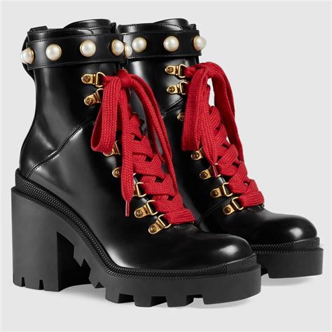 gucci black boots with crystals|all black gucci boots.